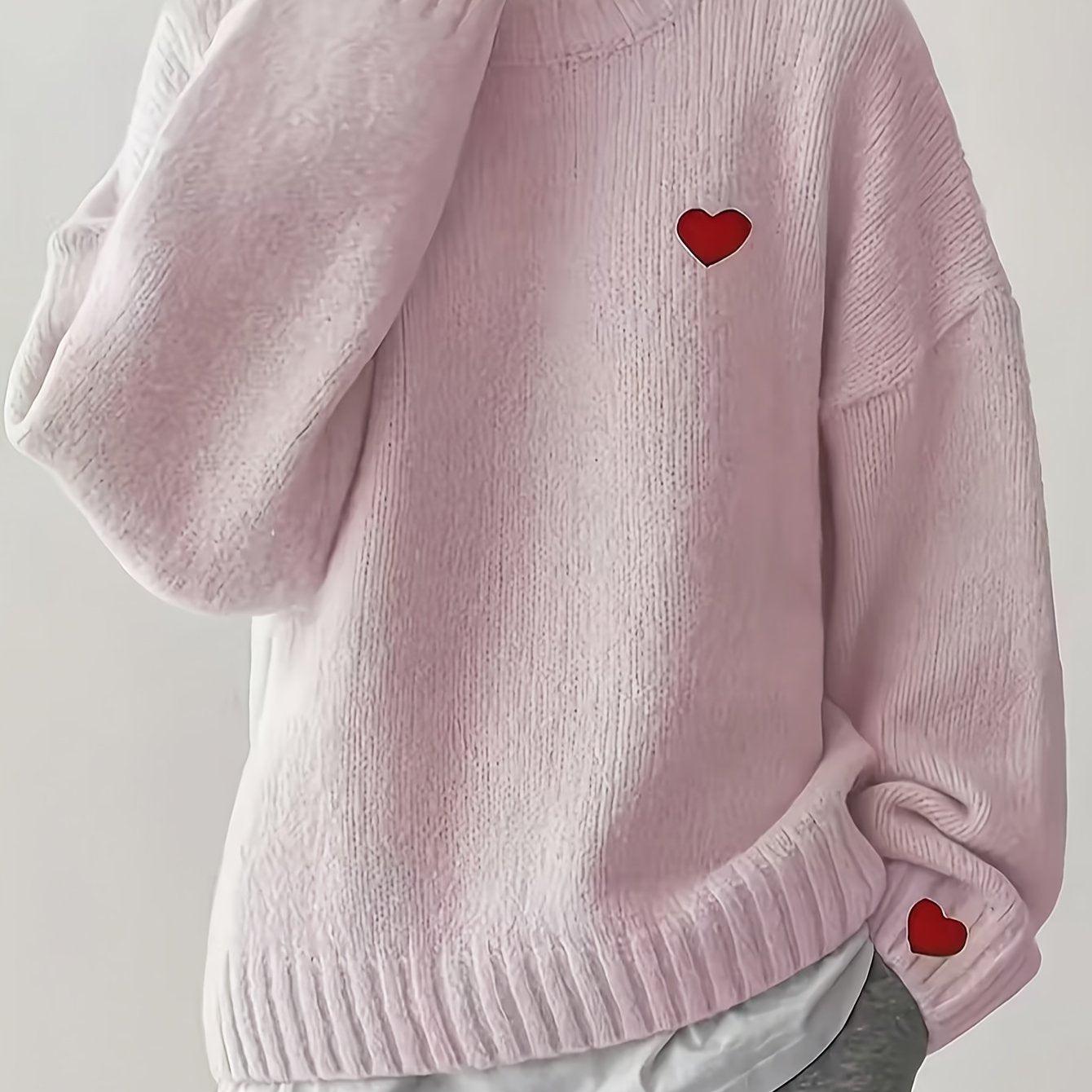 Lunetta - Casual Knit Heart Sweater