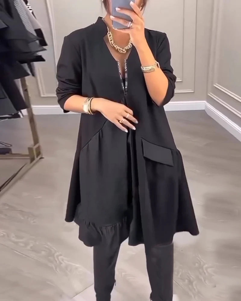 Elyssane - Flowing dress with an artistic look and a V-neck