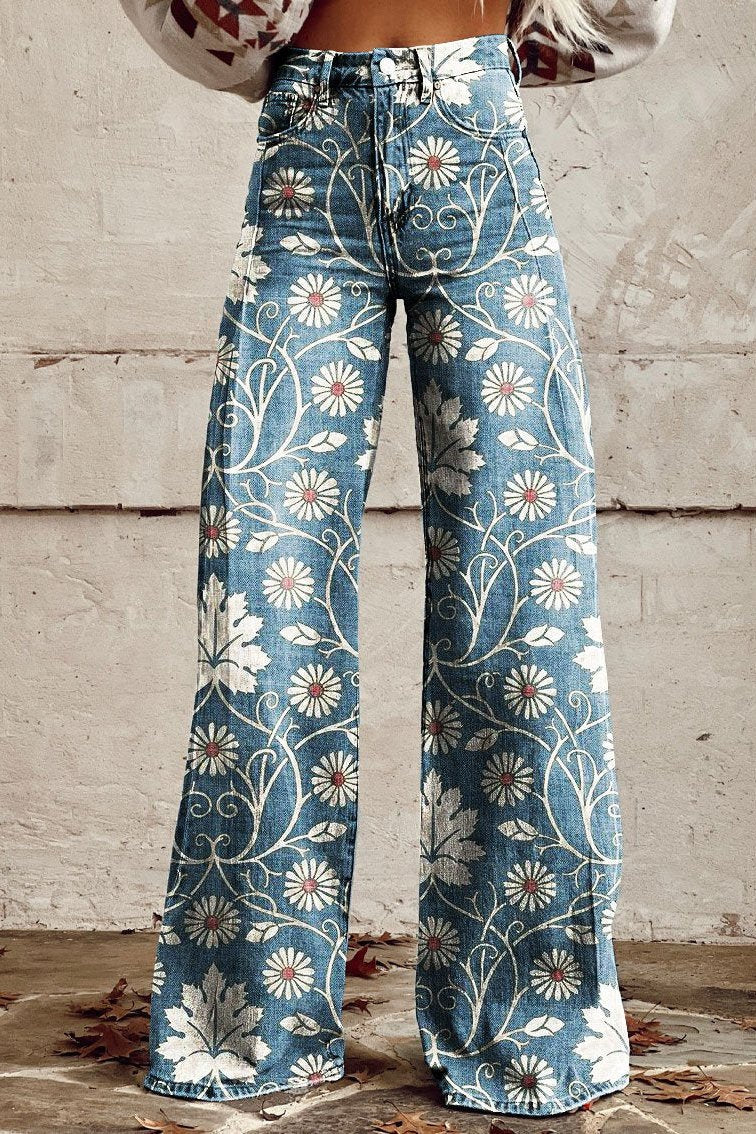 Severine - 3D Retro Wide Leg Pants