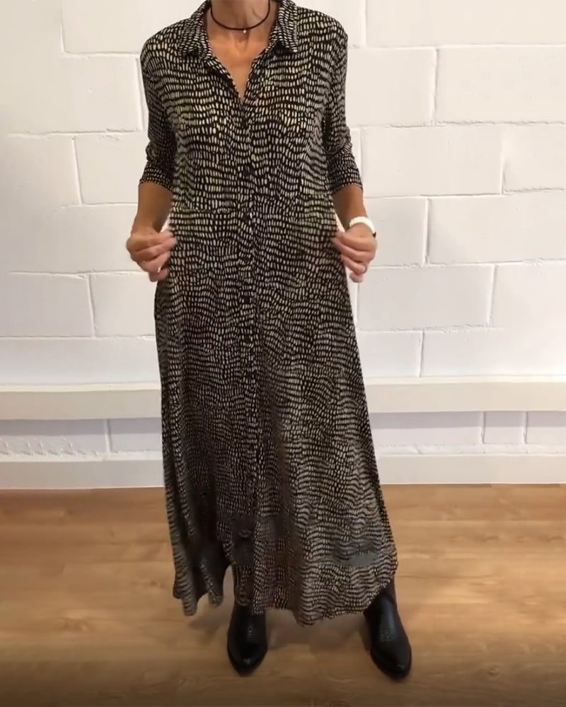 Hélène - Robe Maxi Vintage Élégante et Bohème