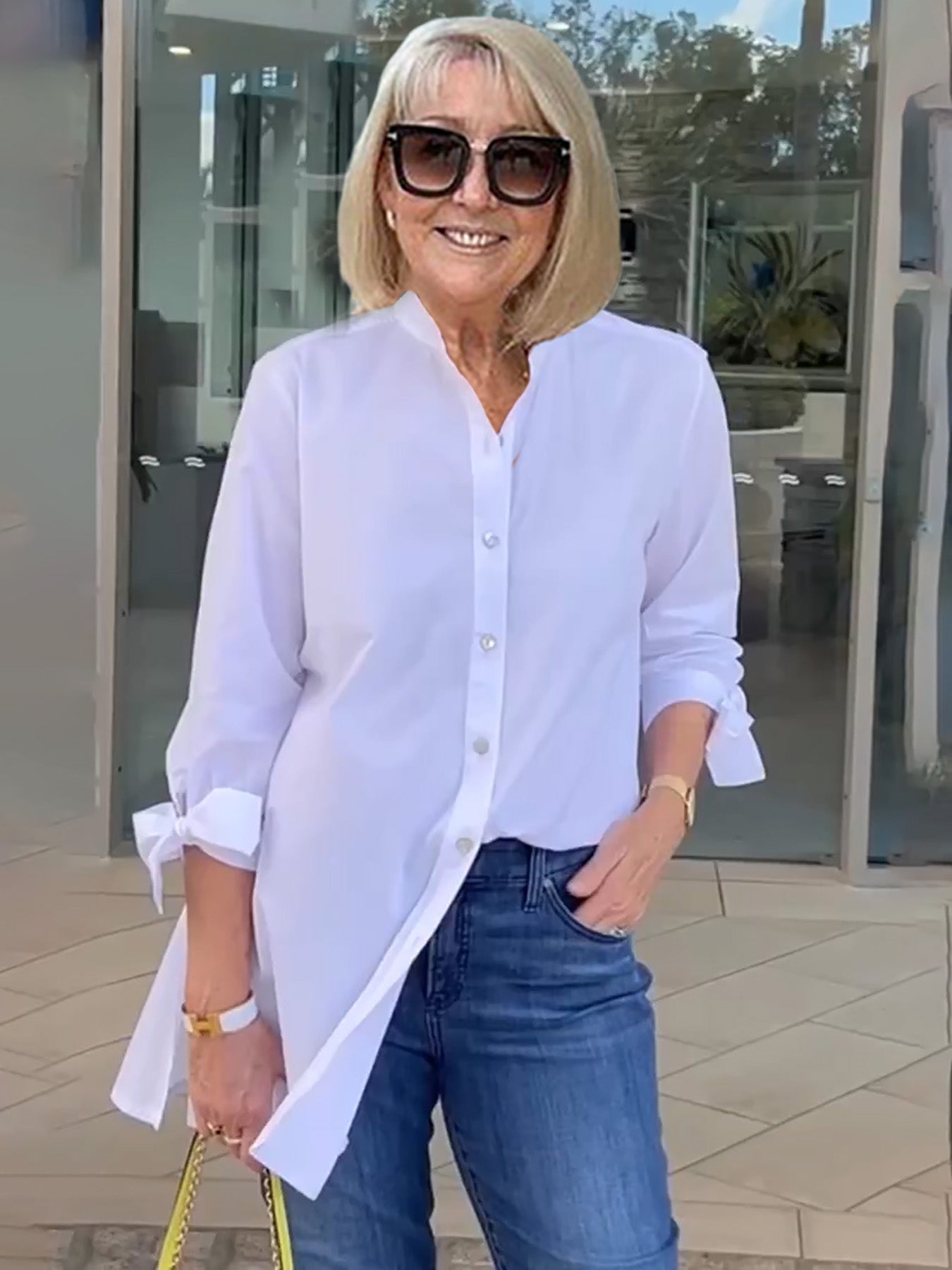Liora™ - Long Button-Down Cotton Shirt Jacket (Today only: Buy 1, get 1 free!)
