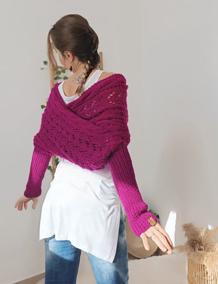 Alyssa - Boho Knit Shawl - Flattering and Comfortable