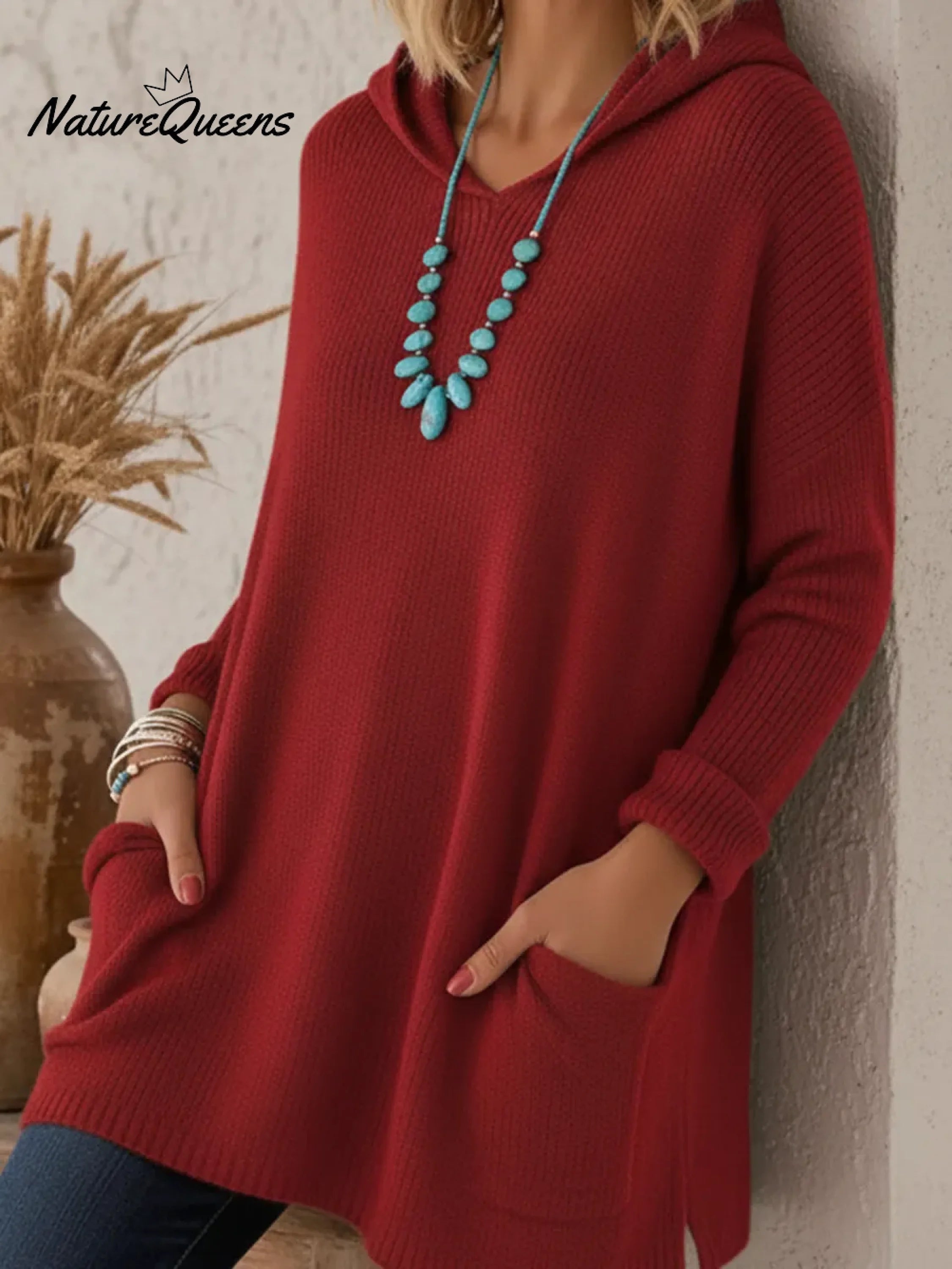 Fioranelle - Pull Doux à Capuche avec Poches