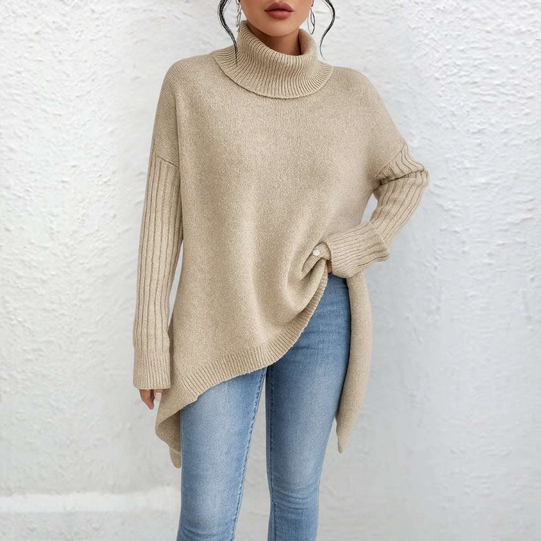 Helivienne - Soft Turtleneck Sweater