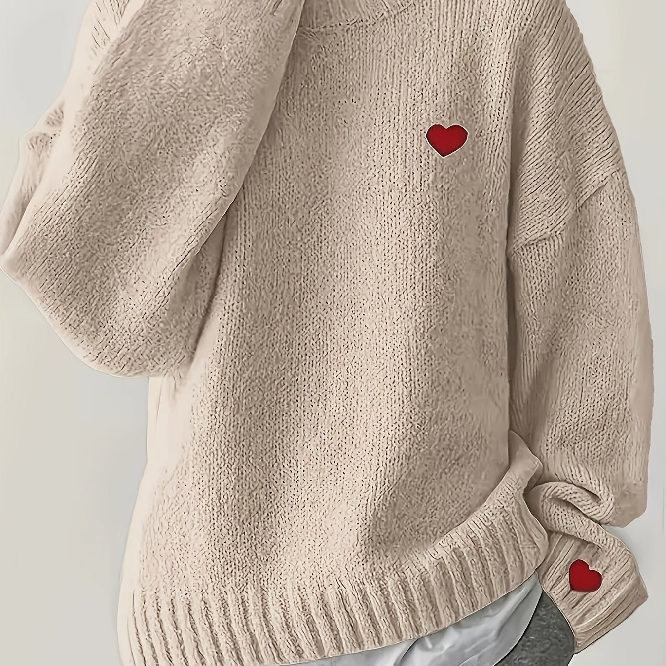 Lunetta - Casual Knit Heart Sweater