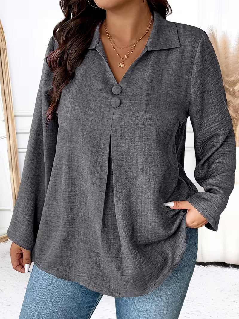 Elmyra - Elegant Button-Down Flowy Shirt