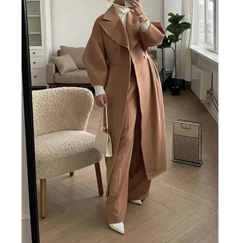 Joëlle - Manteau Long à Manches Lanternes Vintage