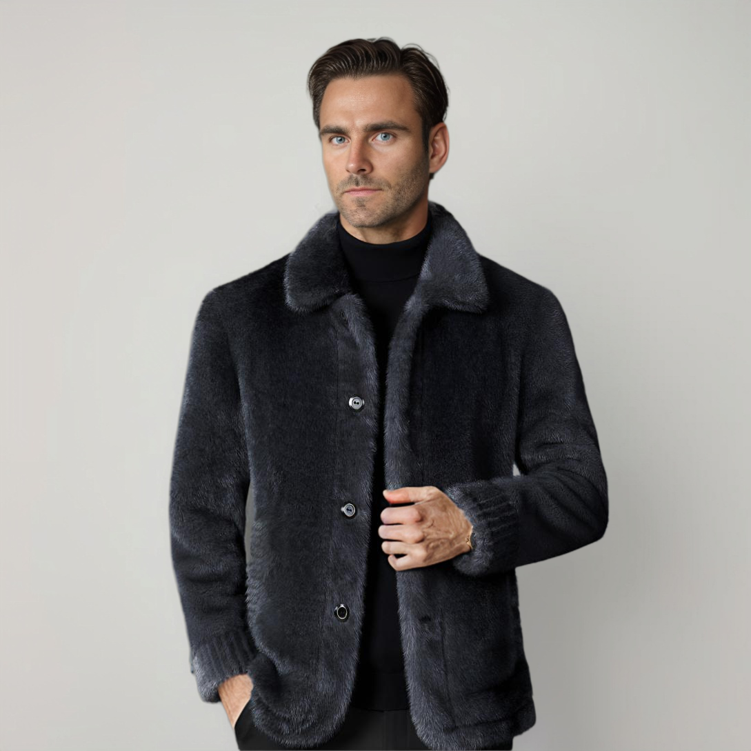 Aldéric - Manteau Parka Homme Fausse Fourrure Élégant