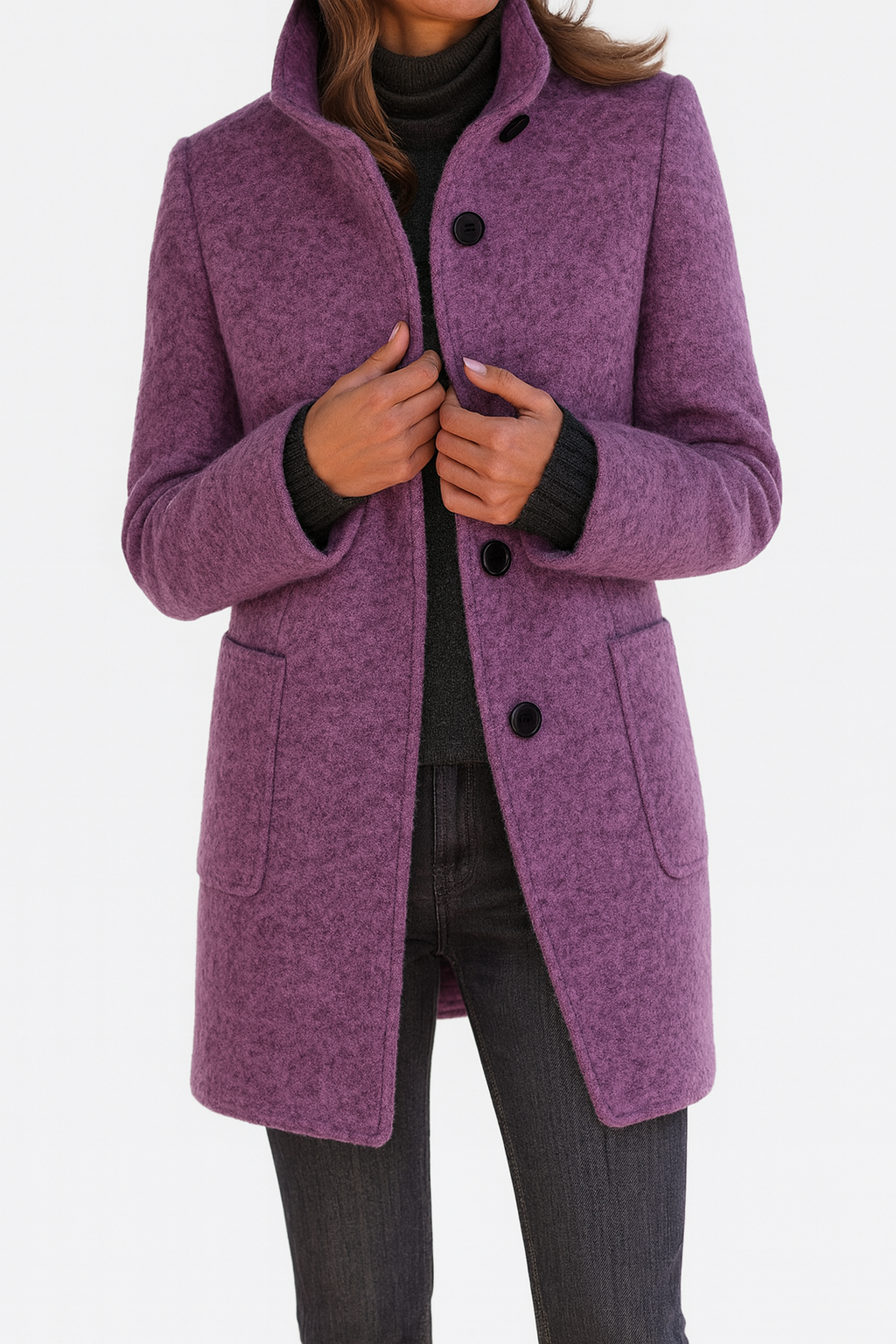 Marionne - Women's jacket with stand-up collar for an elegant and functional style