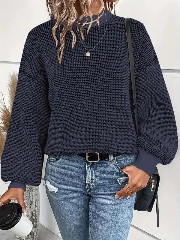 Bijou - Pull Tricoté Femme à Manches Lanternes