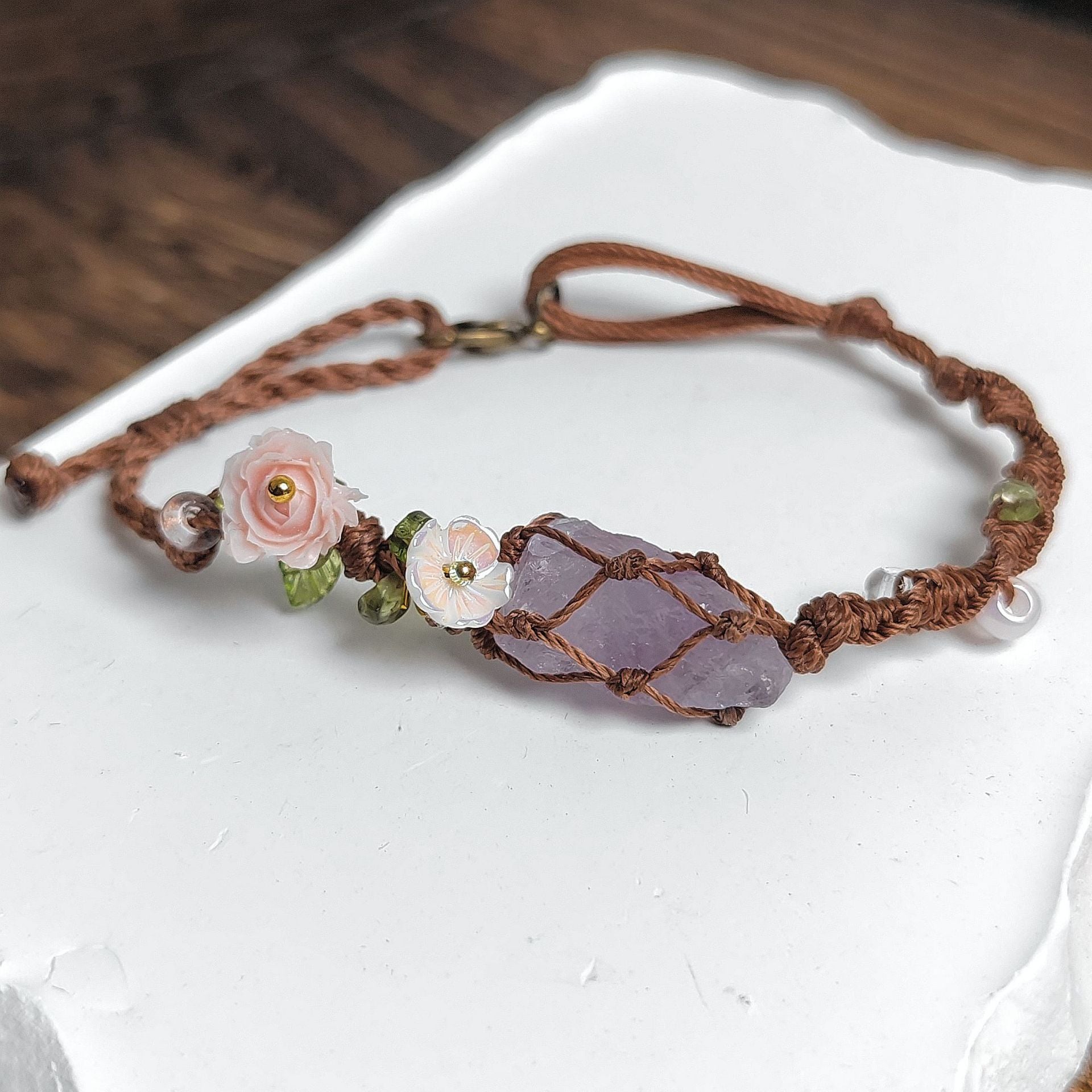Elyssavine - Bracelet Bohème Fleur & Cristal
