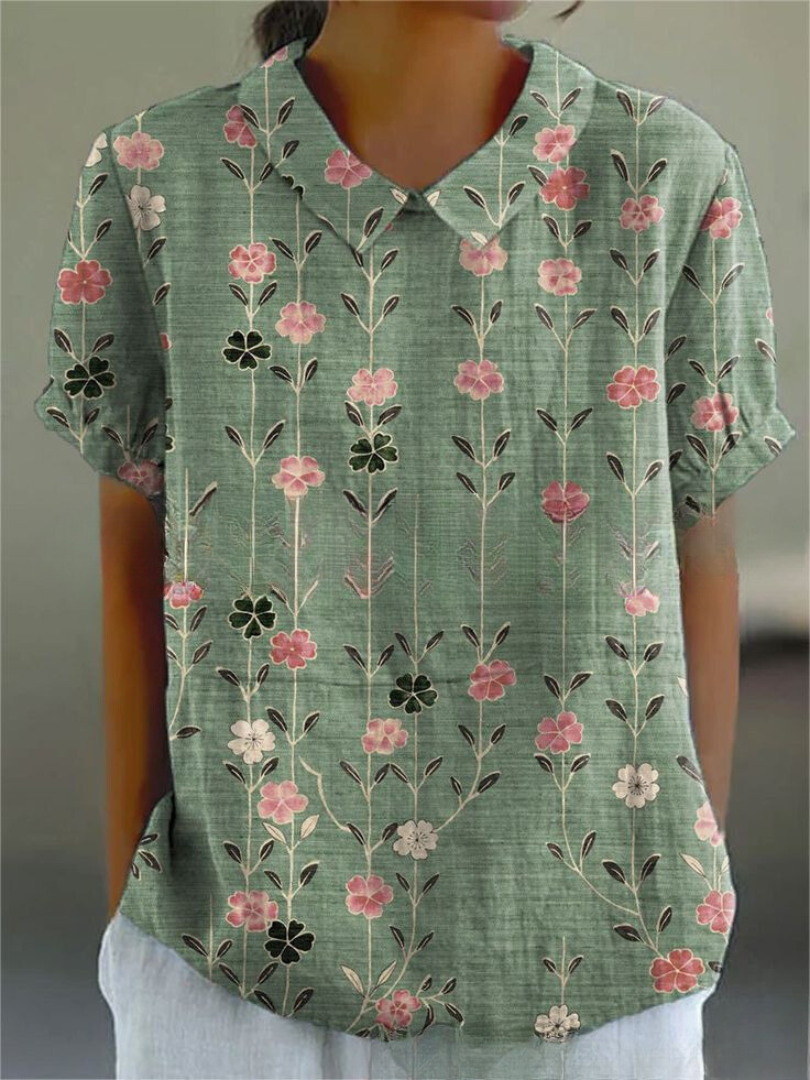 Ombeline - Elegant Floral Shirt