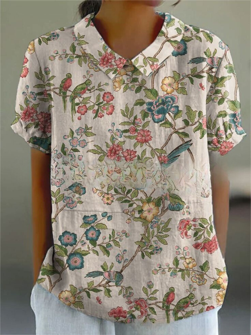 Ombeline - Elegant Floral Shirt