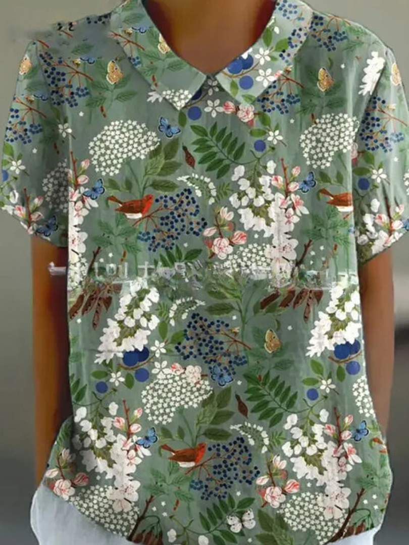 Ombeline - Elegant Floral Shirt