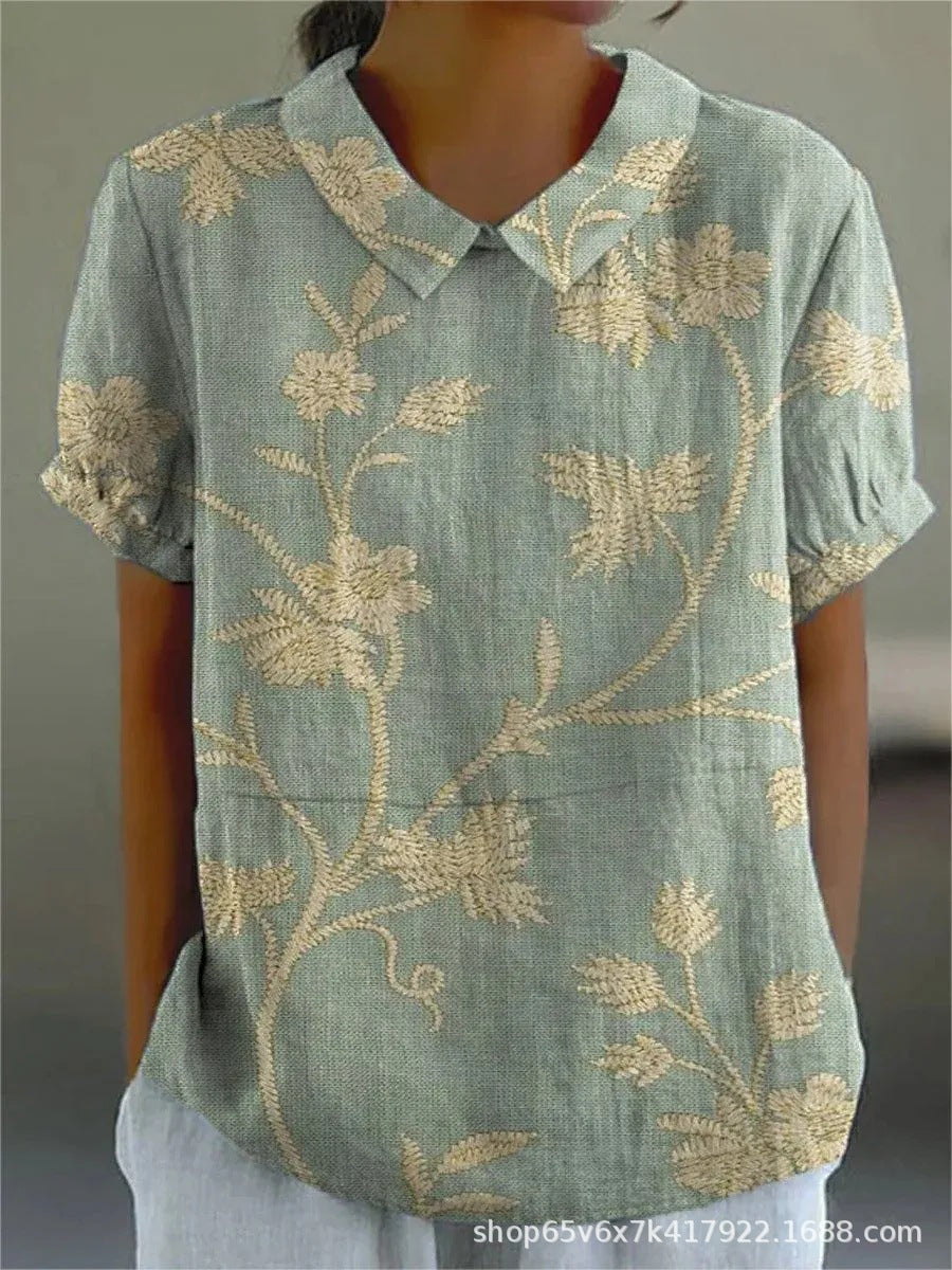Ombeline - Elegant Floral Shirt