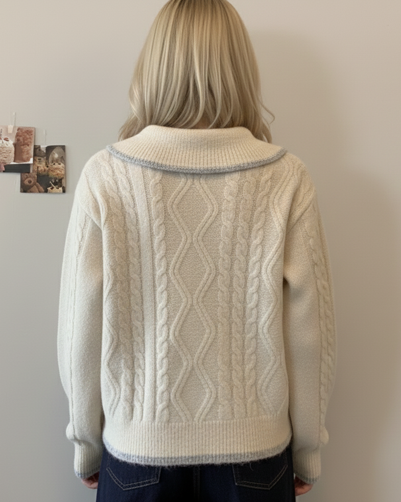 Oralissavine - Vintage Knitted Heart Cardigan