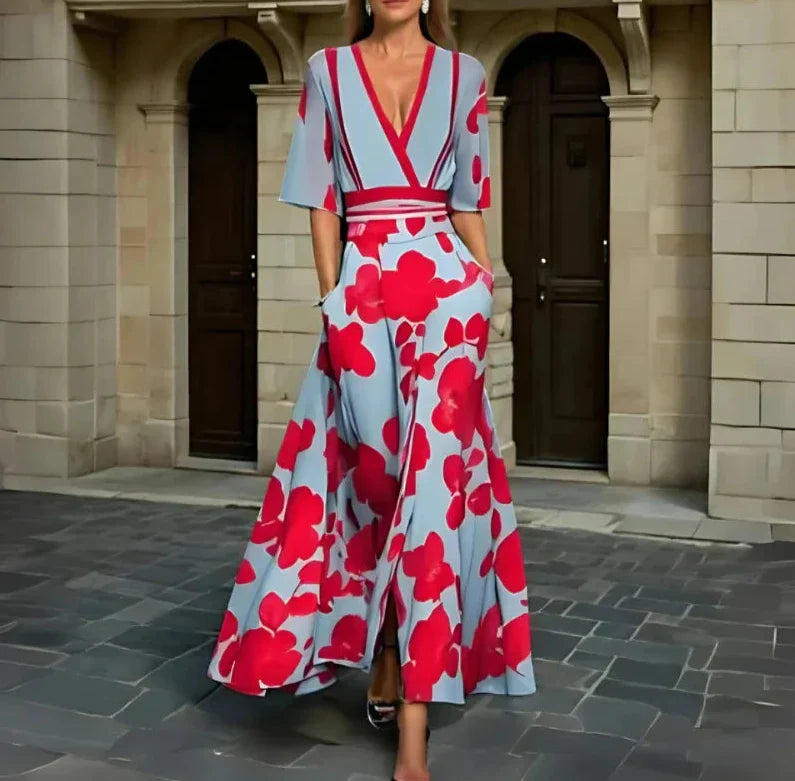 Véronique - Elegant Printed Dress