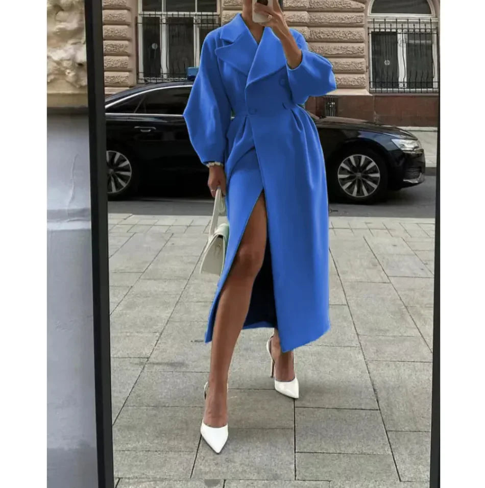 Joëlle - Manteau Long à Manches Lanternes Vintage