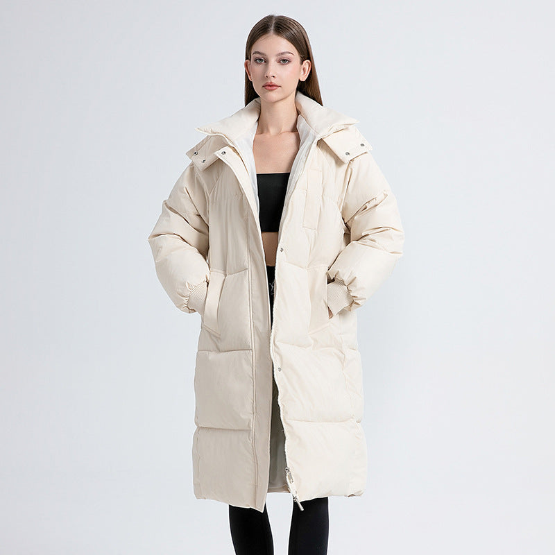 Aurelina - Elegant Quilted Long Winter Coat