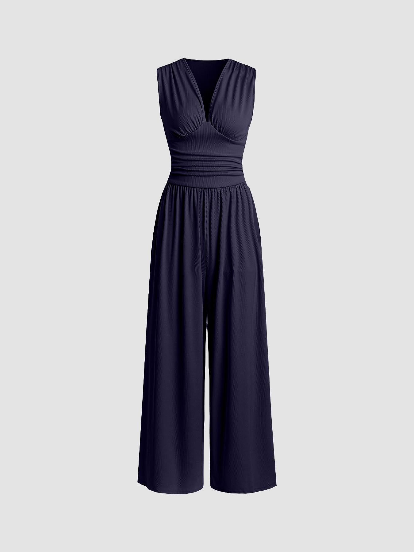 Selenae - Chic sleeveless wide-leg jumpsuit