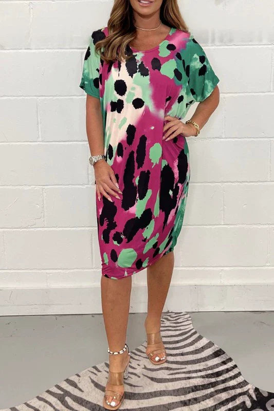 Louisa - Loose Casual Leopard Print Dress