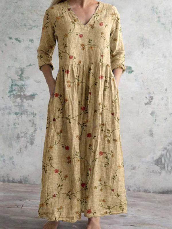 Celestine - Robe maxi à imprimé fleuri vintage
