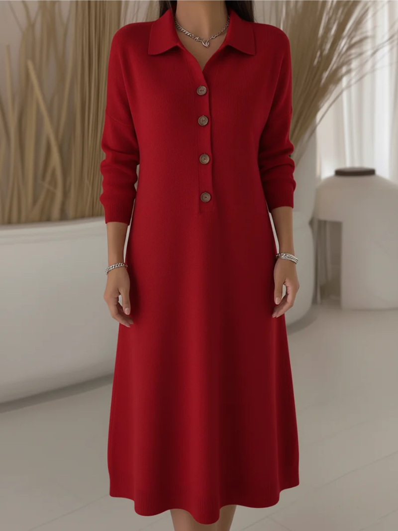 Cynelle - Long Button-Down Dress for Everyday Elegance