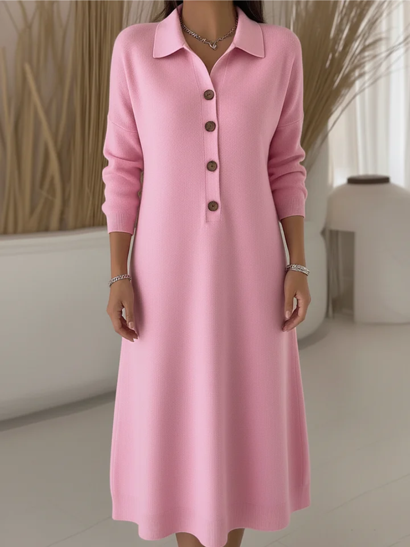 Cynelle - Long Button-Down Dress for Everyday Elegance