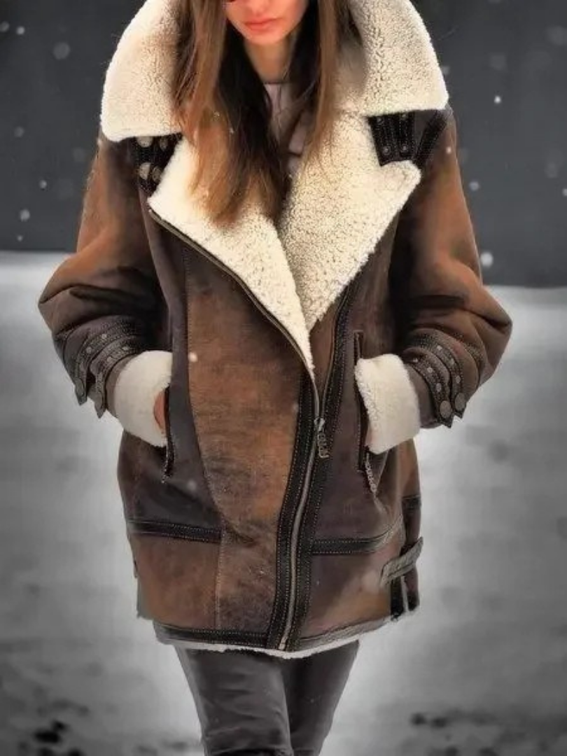 Briseline - Winter Jacket Lined in Faux Leather