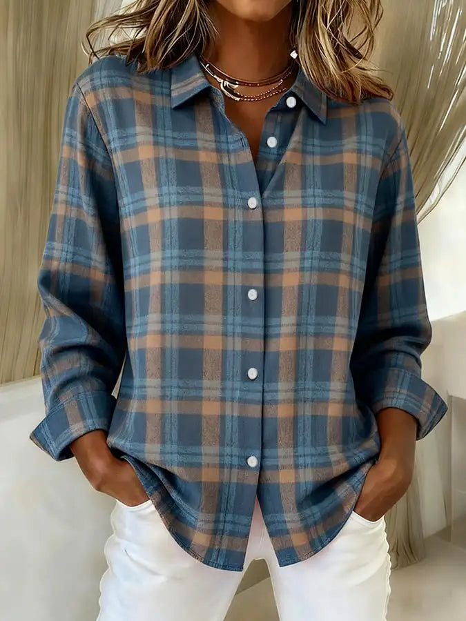 Isellora - Soft Check Cardigan