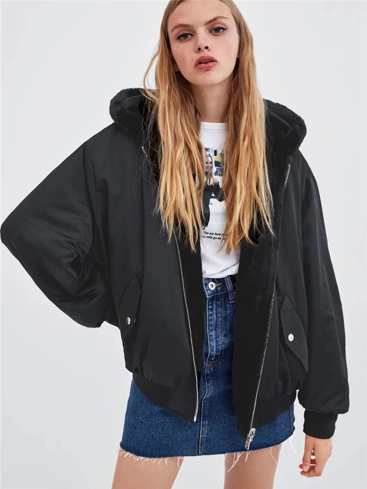 Anne - Veste Bomber Réversible Femme Hiver 2024