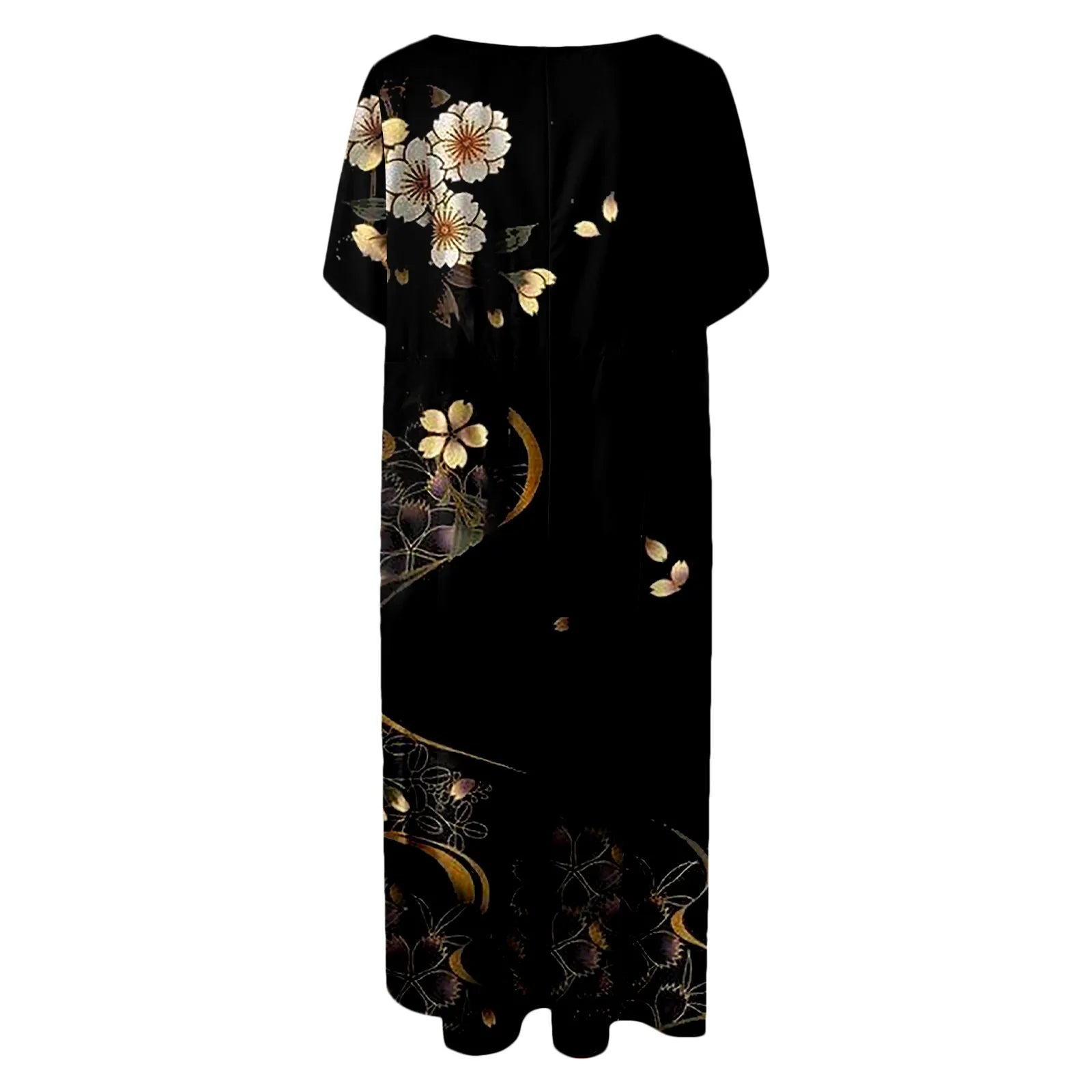 Dahlia - Robe à fleurs avec décolleté en V