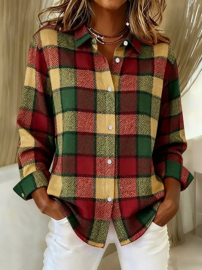 Isellora - Soft Check Cardigan