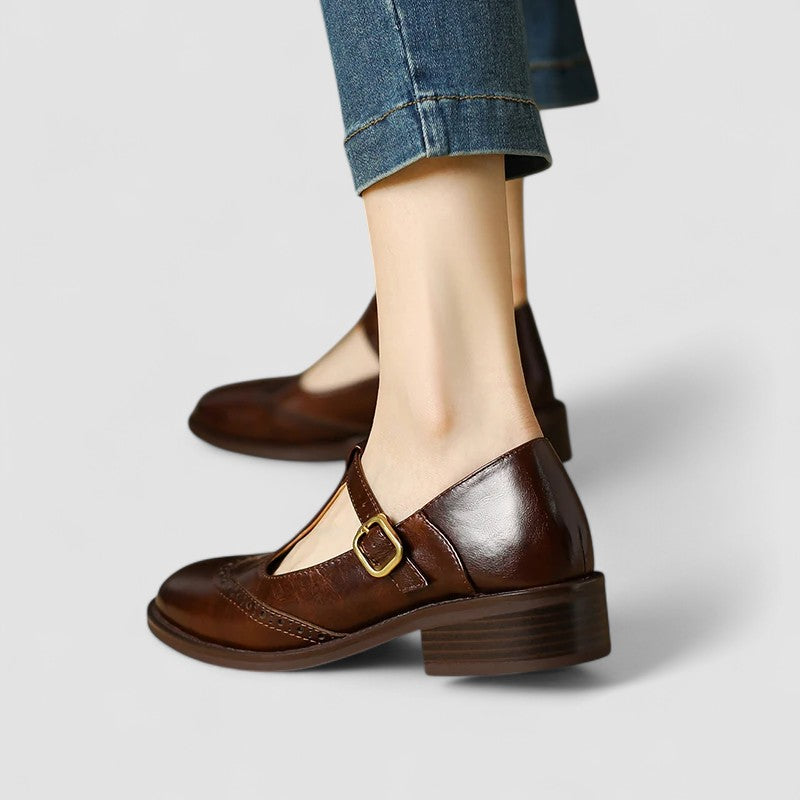 Seliora - Chaussures Mary Jane orthopédiques pour femme avec boucle ajustable