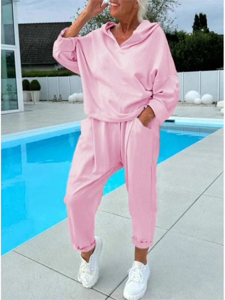 Adrienne - Comfort Hoodie & Harem Pants Set