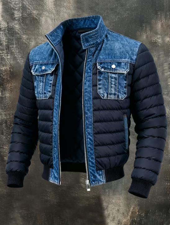 Zacharie - Modern Quilted Denim Jacket