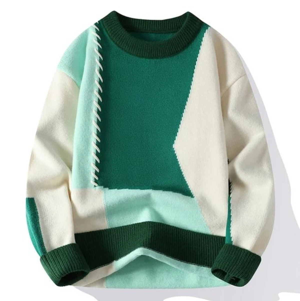 Jacqui - Modern and Comfortable Patchwork Sweater