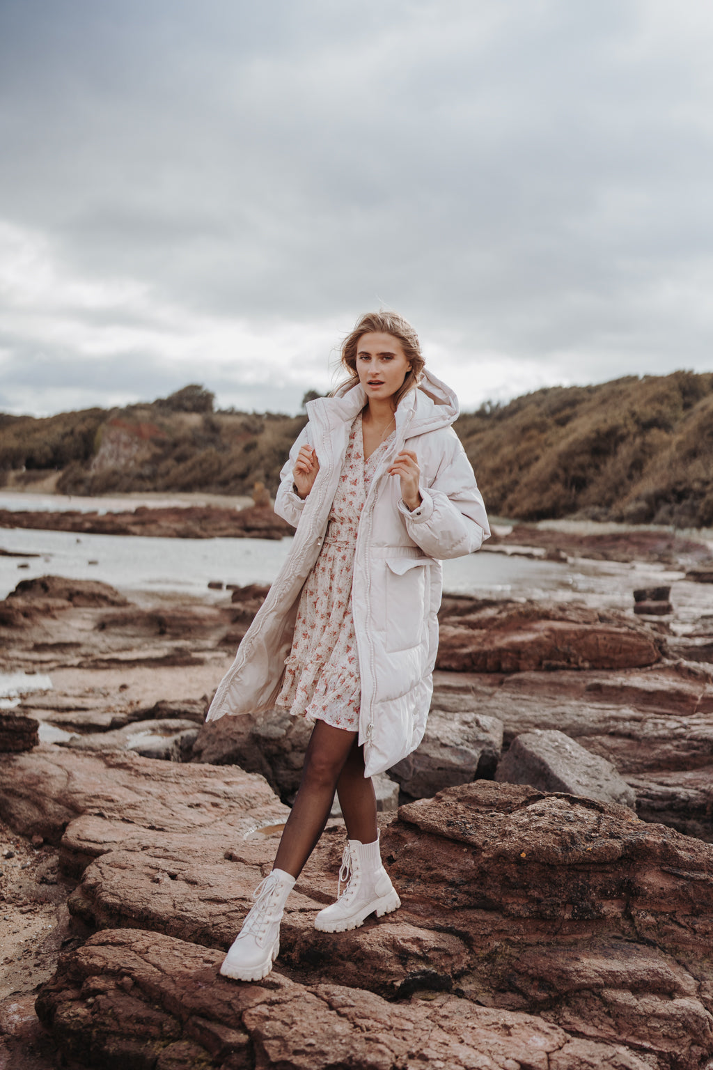 Lonneke - Manteau Long Femme Duvet avec Capuchon