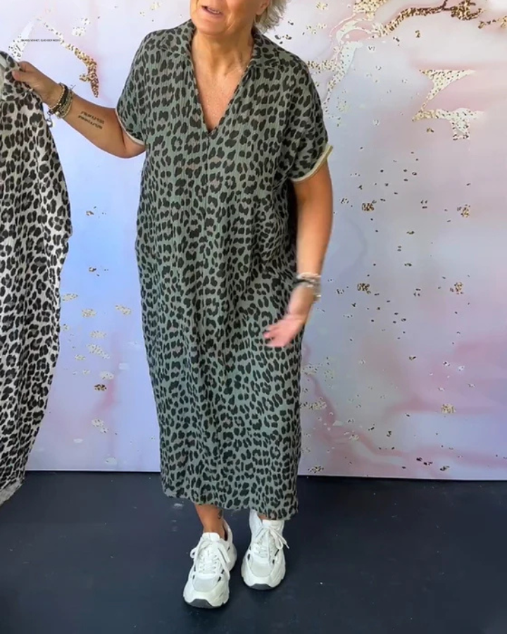 Jaya - Elegant Leopard Dress