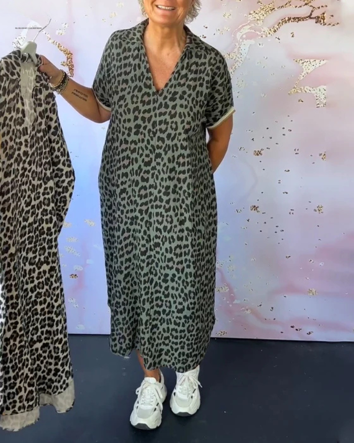 Jaya - Elegant Leopard Dress