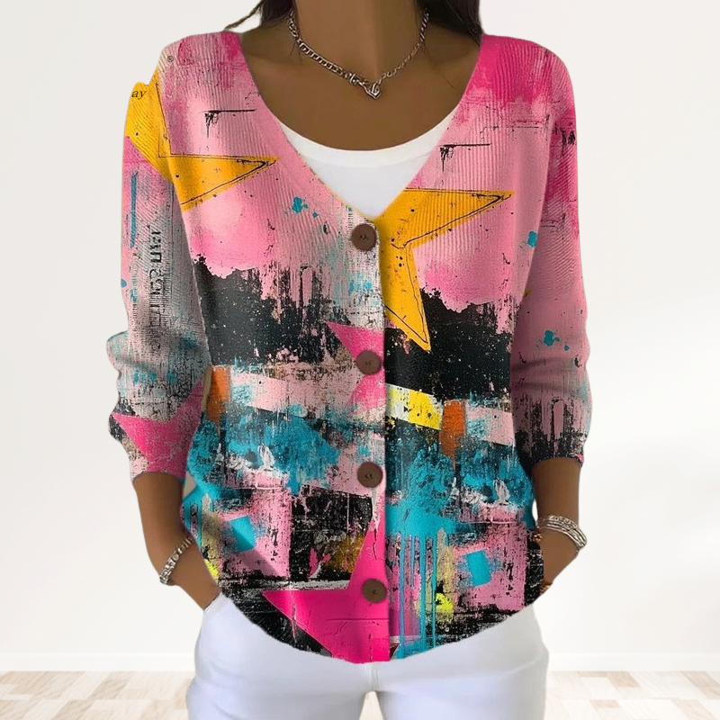 Eliavelle - Pull Hiver Doux avec Col en V Élégant