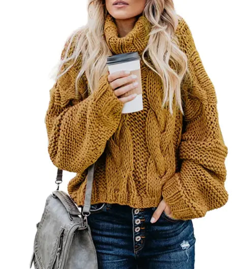 Clemence Luce - Pull Femme à Col Montant Style et Chaleur