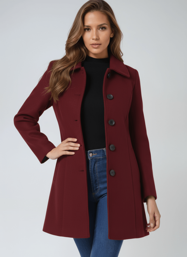 Ceralissea - Manteau d’hiver pour femme à un bouton