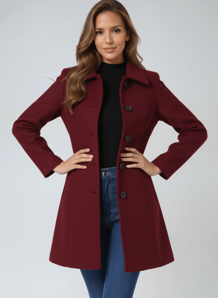 Ceralissea - Manteau d’hiver pour femme à un bouton