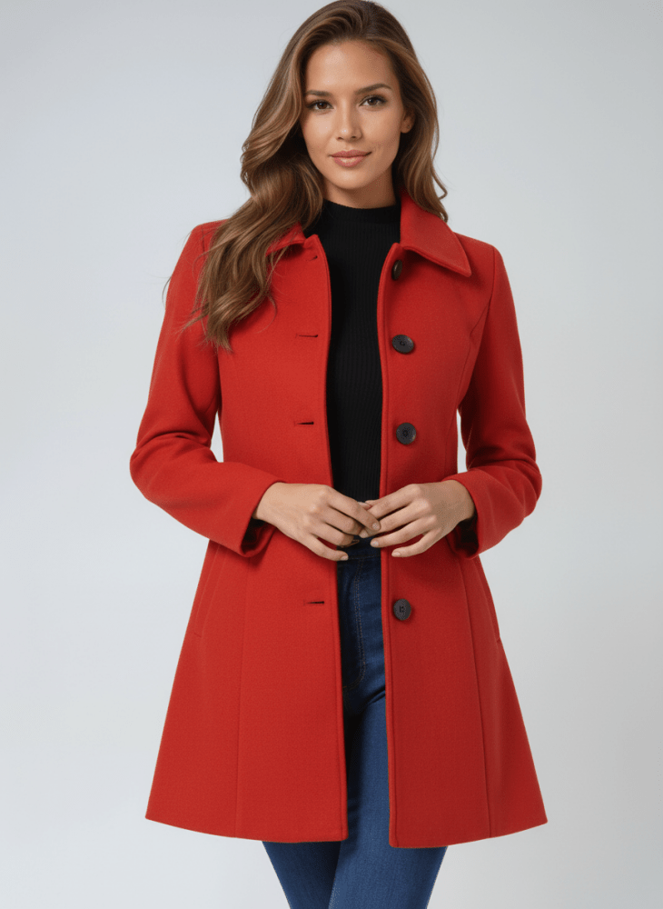 Ceralissea - Manteau d’hiver pour femme à un bouton