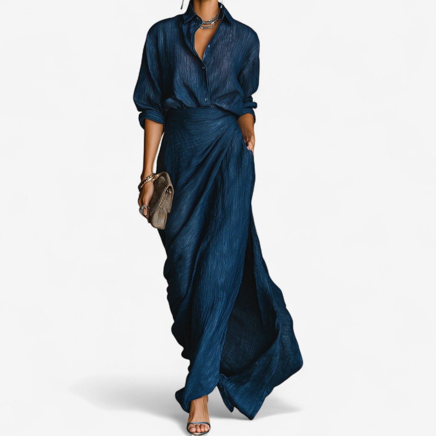 Tavianne - Robe Longue Maxi Océan