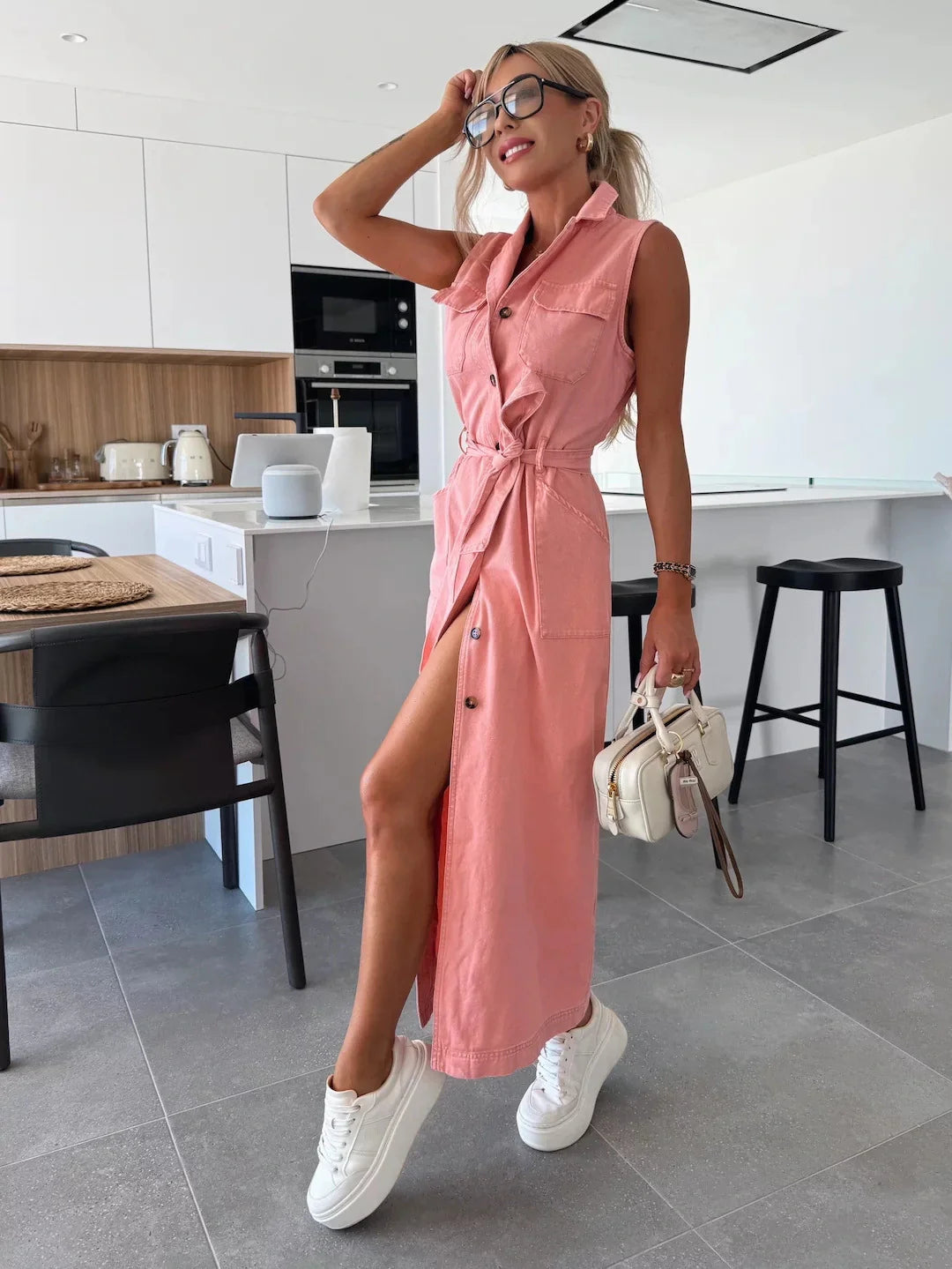 Diane - Robe Maxi en Denim