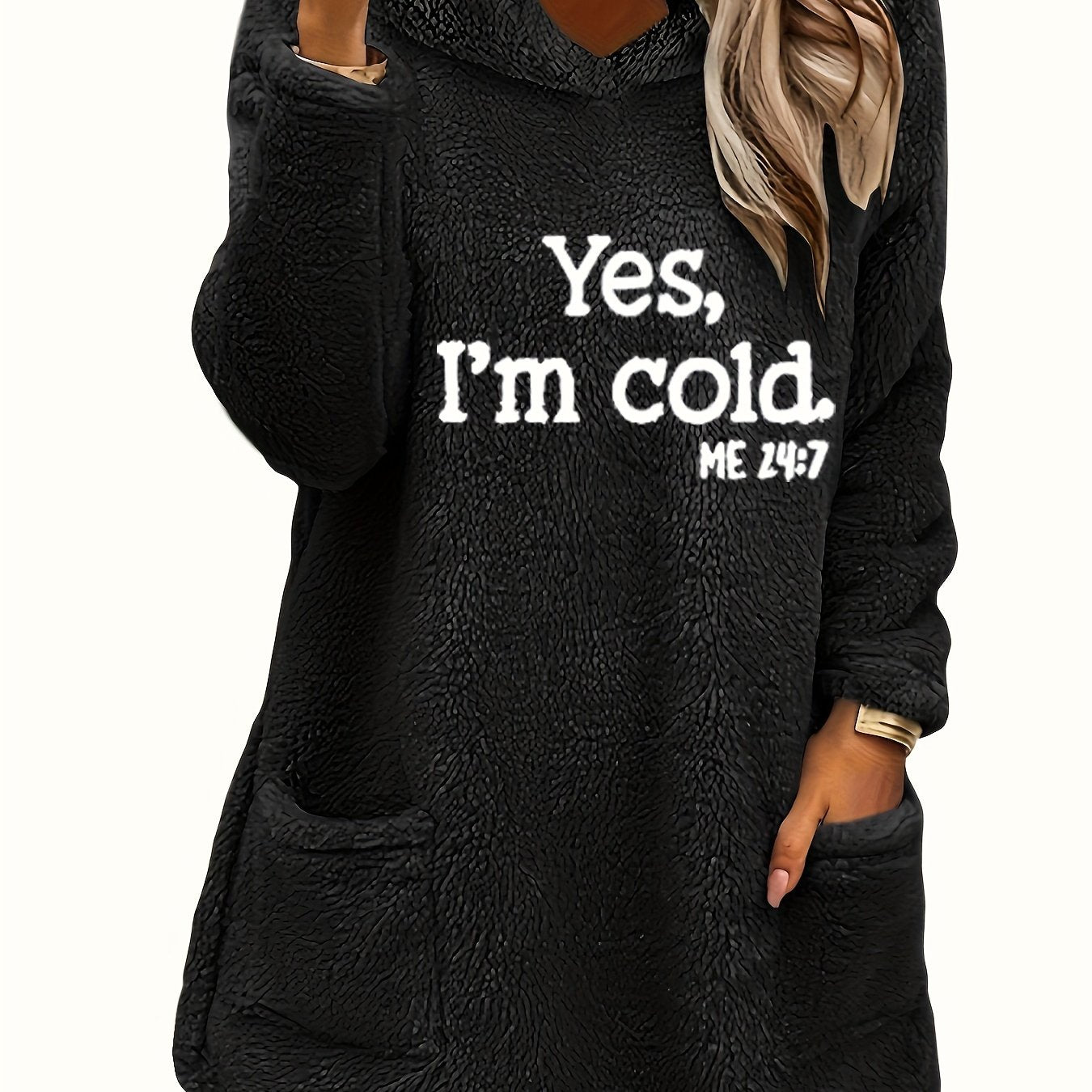 Marilina - Printed Plush Hoodie