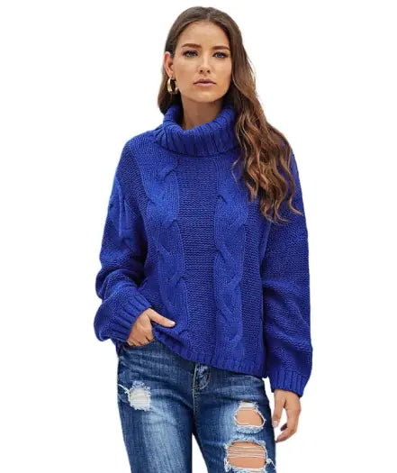 Clemence Luce - Pull Femme à Col Montant Style et Chaleur