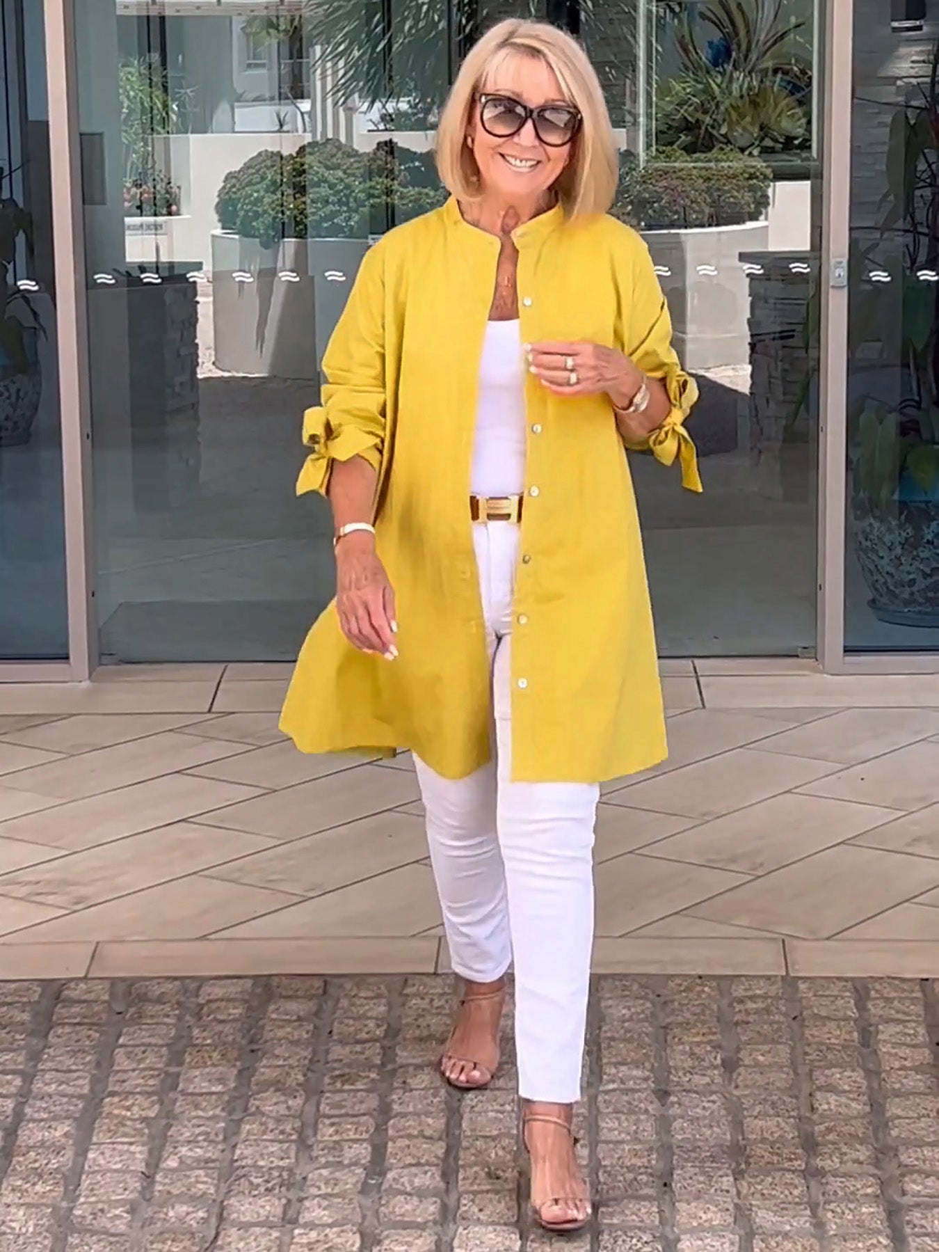 Liora™ - Long Button-Down Cotton Shirt Jacket (Today only: Buy 1, get 1 free!)